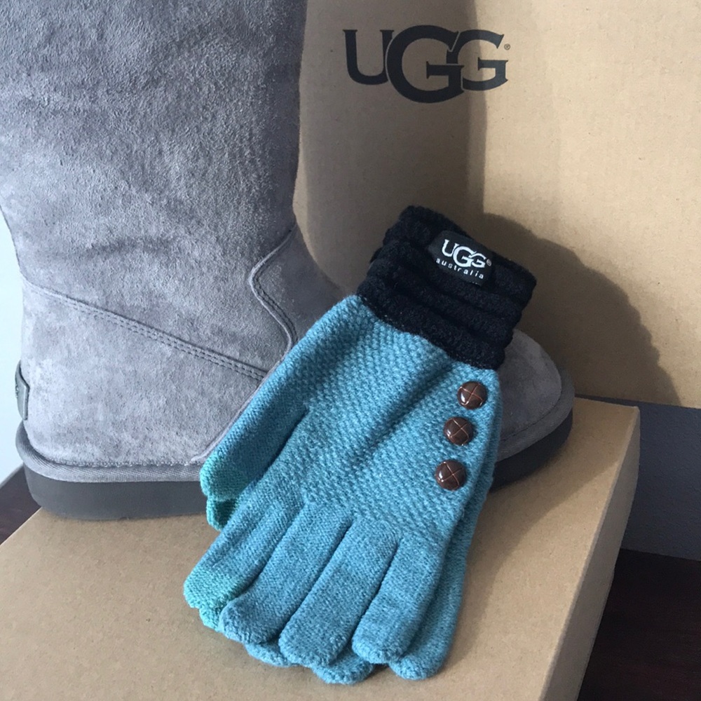 UGG gloves turquoise/ black Touch screen